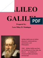 Galileo Galilei: Prepared By: Lara Mhay B. Maningas