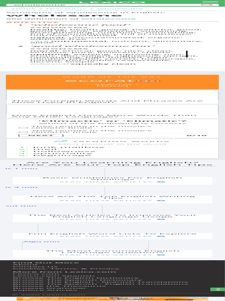 Wholesome Synonyms of Wholesome by Oxford Dictionary On Lexico Com