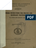 Geodesy-General Instructions For Precise and Secondary Traverse 1919