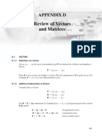 Review of Vectors and Matrices: Appendix D