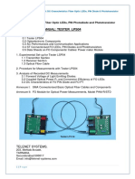 Laboratory Manual: Tester Lps04: DC Characteristics of Fiber Optic Leds, Pin Photodiode and Phototransistor