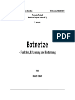 Botnetze - Funktion, Erkennung Und Entfernung Von Daniel Baier PDF