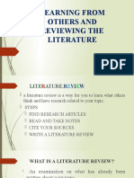 Reviewing The Literature