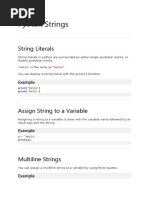 Phython - What Are Python Strings