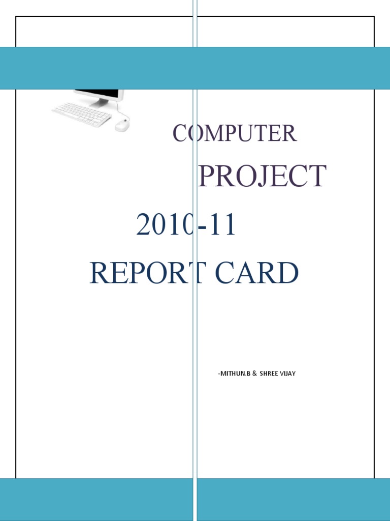 Computer Project Class 12 | PDF | C++ | Computer File