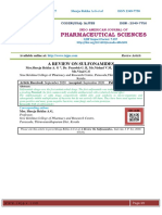 Pharmaceutical Sciences: A Review On Sulfonamides