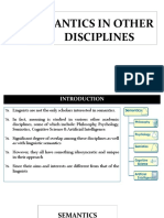 1.4. Semantics in Other Disciplines