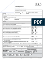 Unemployment Insurance Claim Application: Claimant Information