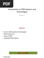 Introduction To CRM Systems and Technologies