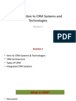 Introduction To CRM Systems and Technologies