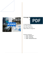 Strategic Report To Kone PLC Board of Directors