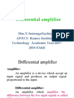 Differential Amplifier: Mrs.V.Srirenganachiyar, Ap/Ece Ramco Institute of Technology Academic Year:2017-2018 (Odd)