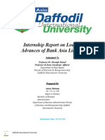 Internship Report On Loan & Advances of Bank Asia Limited