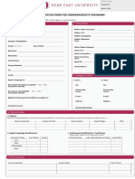 Neu Undergraduate Application Form 27.08.2020