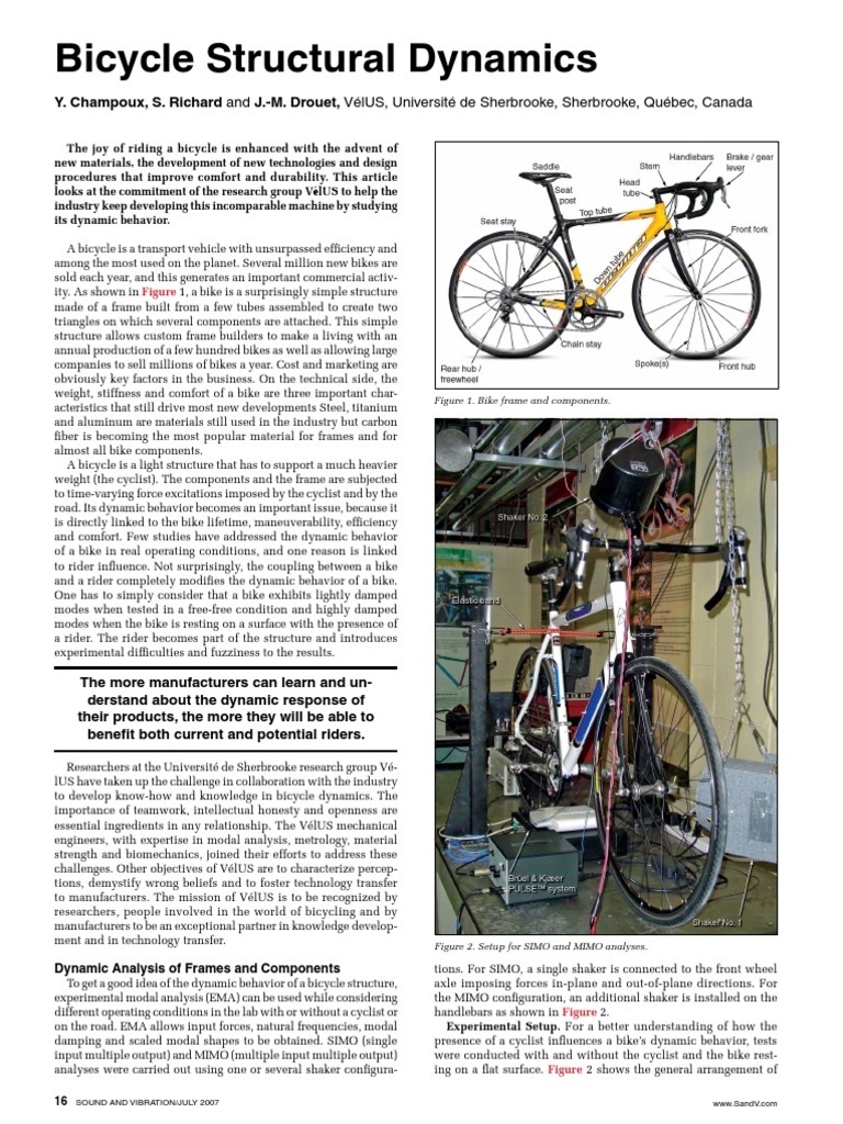Bicycle structure dynamics Fatigue (Material) Normal Mode
