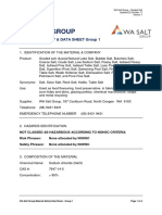 Wa Salt Group: Material Safety & Data Sheet Group 1