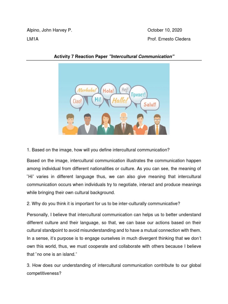 Intercultural Communication Insights | PDF