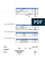 Analisis de Costo de Acero de Construccion