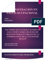 Factores de estrés en conductores de buses en Ibagué