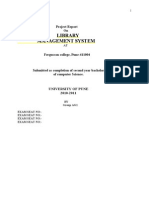 Library Management System Project Report Fergusson College Pune