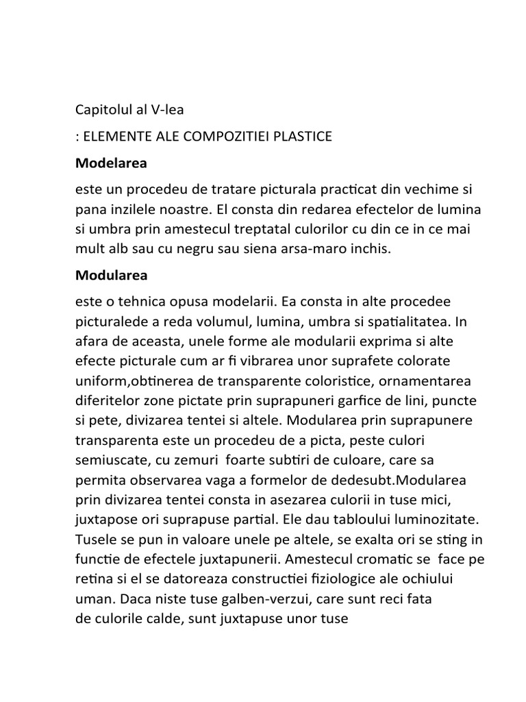 Compozitia in Artele Plastice | PDF