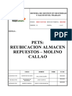PETS: REMODELACIÓN ALMACÉN REPUESTOS - MOLINO CALLAO