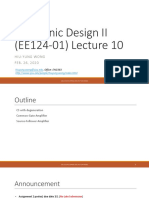 EE124 Lecture 10 CS Degeneration Common Gate Source Follower Feb 26 Spring 2020