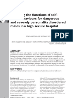 Gallagher and Sheldon (2010) Functions of Self-Harm For DSPD