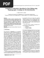 Designing An Embedded Algorithm For Data Hiding Using Steganographic Technique by File Hybridization