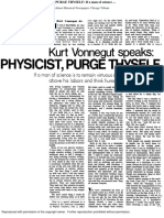 Kurt Vonnegut Speaks:: Physicist, Purge Lhyself