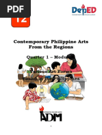 Contemporary Philippine Arts From The Regions: Quarter 1 - Module 2 Various Art Forms Found in The Philippines