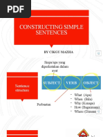 CONSTRUCTING SIMPLE SENTENCE - Lesson 1