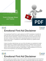 Emotional First AID: Tools To Manage Stress and Trauma