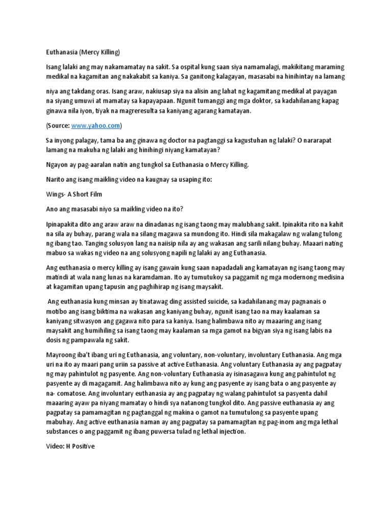 Euthanasia | PDF