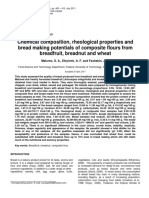 Chemical Composition, Rheological Properties and Bread Making Potentials of Composite Flours From Breadfruit, Breadnut and Wheat