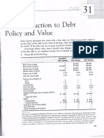 Debt policy and Value