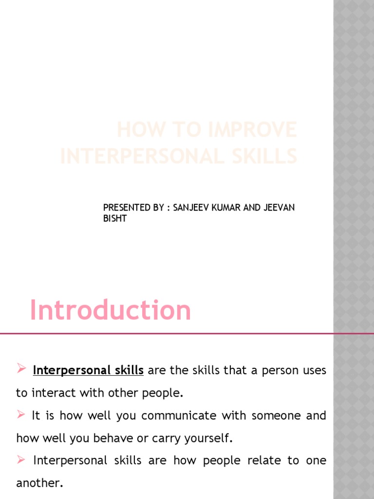 Enhance Your Interpersonal Skills | PDF | Career & Growth