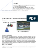 What are Public Goods and their Characteristics