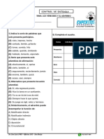 Control de Entrada - Los Verboide y El Adverbio PDF