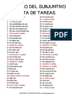 Juego Subjuntivo (Lista de Tareas)