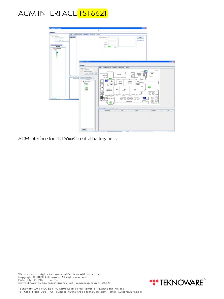 Acm Interface Tst6621: Acm Interface For Tkt66Xxc Central Battery Units ...