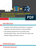 B2B Marketing Communications Methodologies