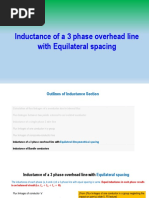 Inductance of A 3 Phase Overhead Line With Equilateral Spacing