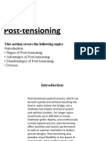 Post-Tensioning: This Section Covers The Following Topics