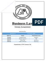 Business Law: Group Assignment