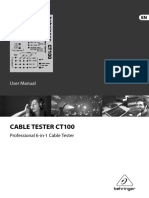 Cable Tester Ct100: User Manual