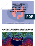 Pemeriksaan Secara Akupunktur Dan Penatalaksanaan Sistem Gastrointestinal Menurut Kedokteran Barat