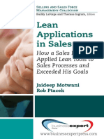 Lean Applications in Sales: How A Sales Manager Applied Lean Tools To Sales Processes and Exceeded His Goals