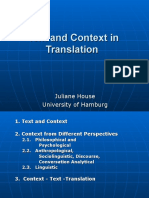 Text and Context in Translation