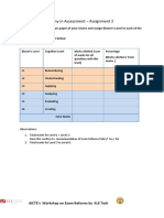 Bloom's Taxonomy in Assessment - Assignment 2